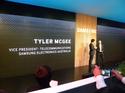 Samsung Electronics Australia telecommunications vice-president, Tyler McGee, talks about the phone's features 