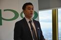 Oppo head of marketing, Michael Tran, speaking at the company's Australian launch.