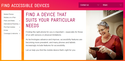The header of Telstra portal for people with disability.