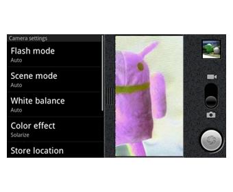 Android 2.0 has better support for camera modes
