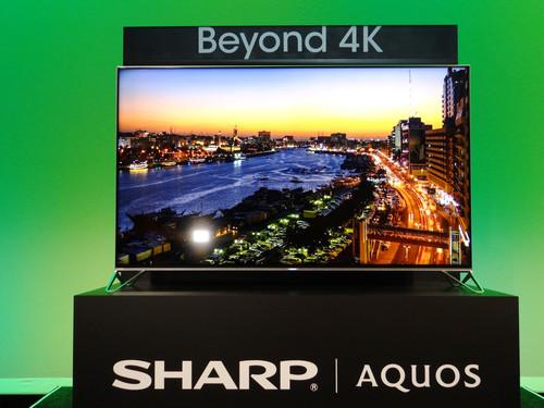 A 5K television unveiled by Sharp at CES 2015 in Las Vegas on January 5, 2015.