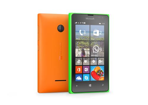 The Lumia 435 and Lumia 532 both have a 4-inch screen with a 800 by 480 pixel resolution.