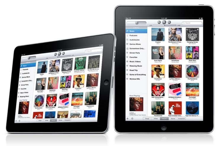 The iPod app on Apple's iPad