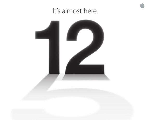 Apple's invitation sent to the media for an event on September 12.