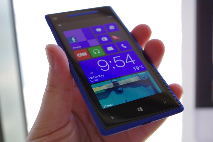 One of the new Windows Phone 8 devices, the HTC Windows Phone 8X.