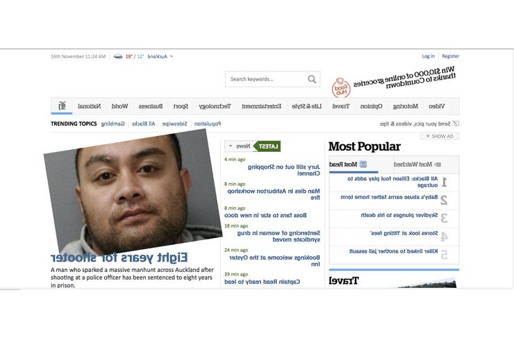 The New Zealand Herald's website had spinning photos and backwards text on Friday morning after it evidently was the victim of an amusing cross-site scripting attack. 
