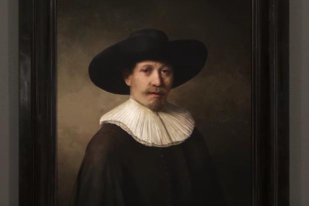 The Next Rembrandt, created using AI and a 3D printer. Credit: The Next Rembrandt