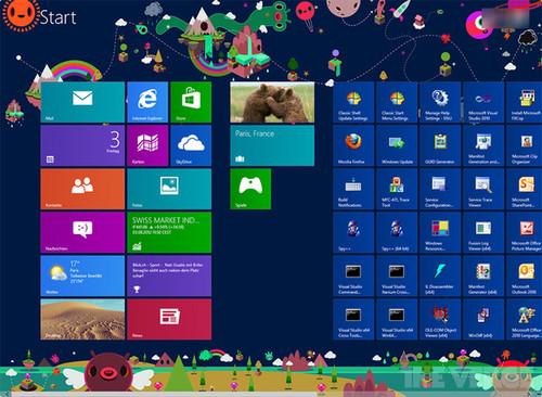 Windows 8's Start screen. 