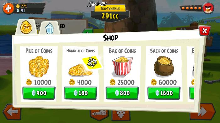 Rovio seems really adament on getting you to use real money.