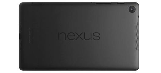 The Nexus branding on the back of the tablet reads the right way in landscape mode.