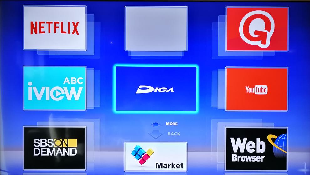 The 3D Menu is the same as Panny's plasma TVs of several years ago. It’s slow to load, laggy and looks and feels very dated. Netflix, iview, Quickflix and SBS on Demand are catered for. The web browser is allows text entry using the directional pad on the remote which can also act as a mouse on the screen. It’s fairly responsive but the page itself isn’t. It couldn’t even properly load the BBC homepage. Not good.