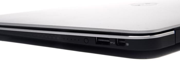 The right side has the Mini DisplayPort, another USB 3.0 port, and a battery level indicator.