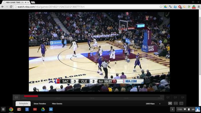 It's possible to stream video from services such as NBA League Pass, but, depending on the quality, you might notice some dropped frames.