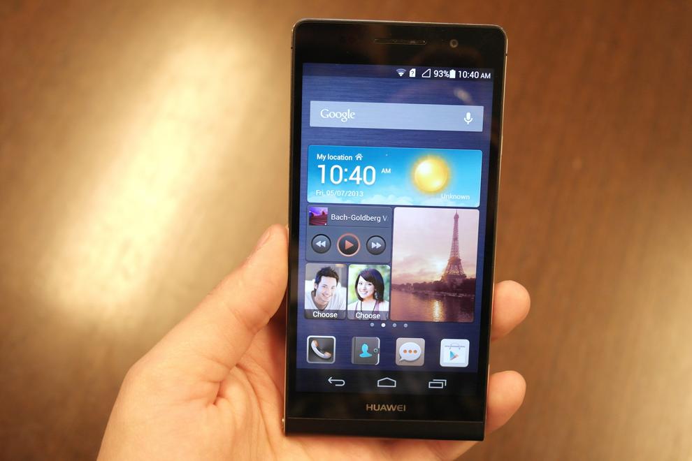 The Ascend P6 at Huawei's Australian launch announcement today.