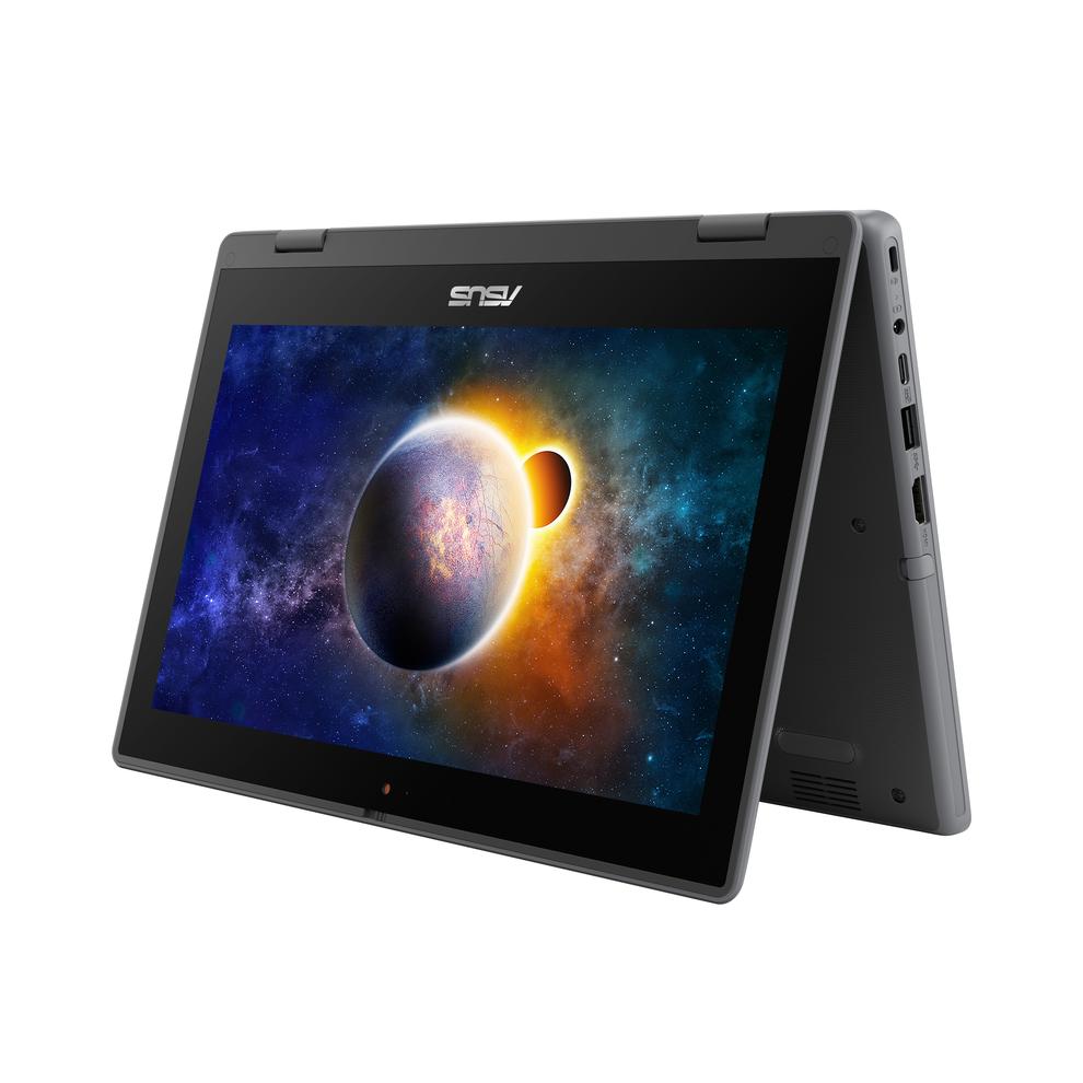 The ASUS BR1100 series can be used in clamshell or flipped to tablet form.