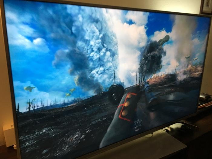 The Battlefield 1 4K, 60fps Real Life mode demo looked spectacular on this TV.