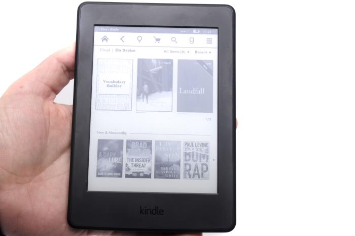 The Kindle Paperwhite's main screen.