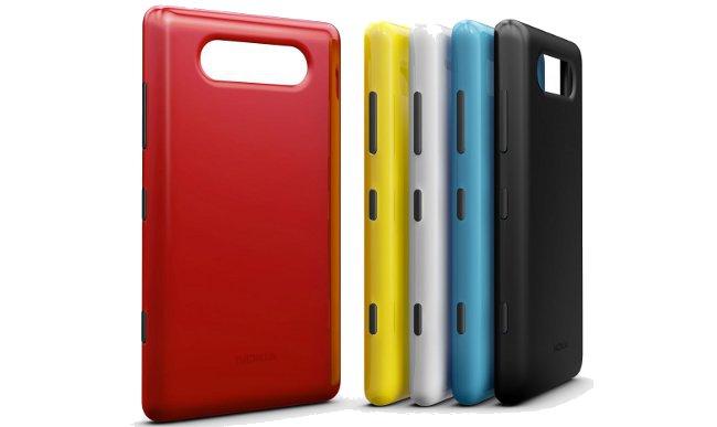Nokia will sell back plates for the Lumia 820 in red, yellow, purple, grey, black and white colours.