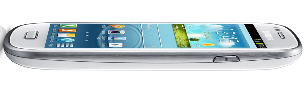The Galaxy S III mini retains an almost identical design and shape to the bigger model.