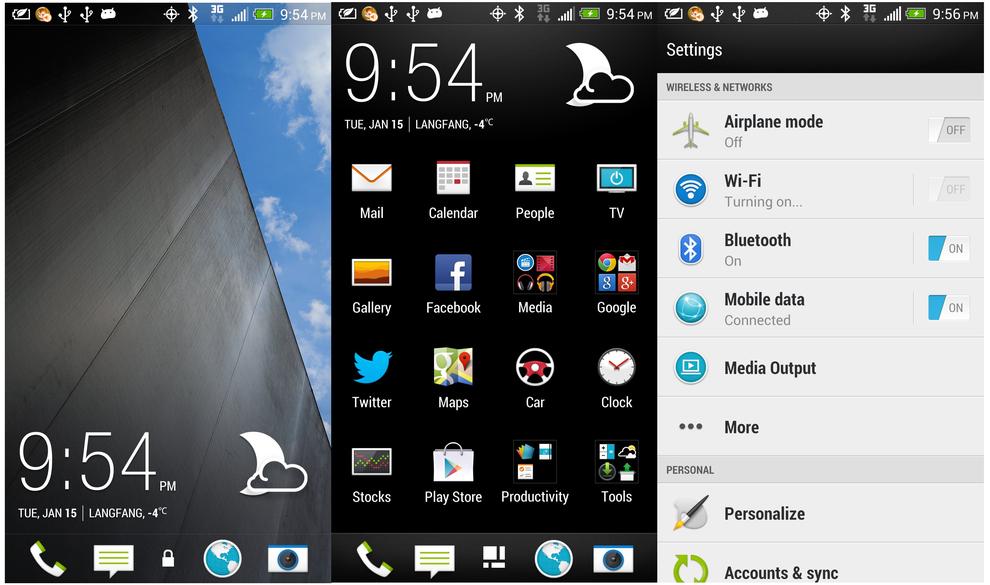 Previous leaked screenshots of what appears to be HTC's latest Sense UI. (Image credit: Xda-developers.com)