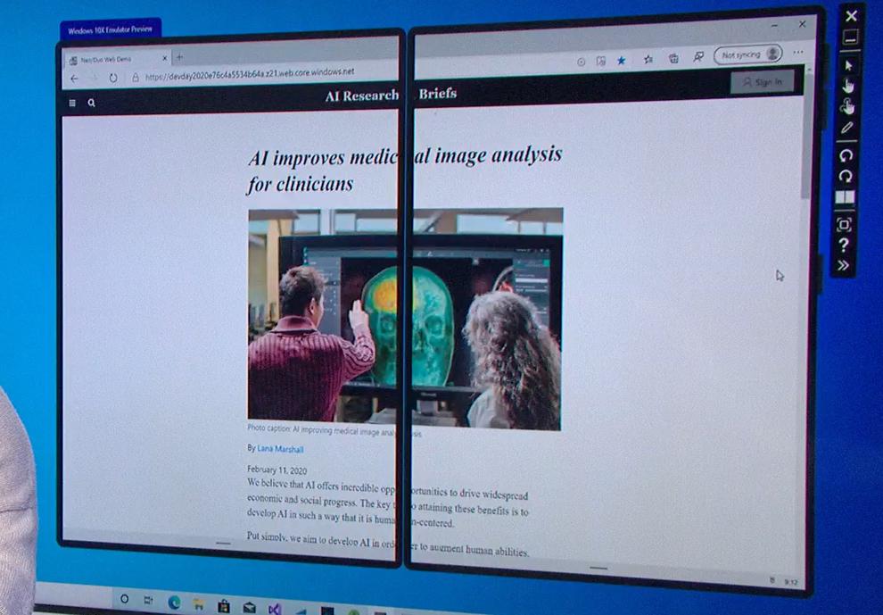 It appears that you won’t be seeing this dual-screen view in Windows 10X hardware anytime soon